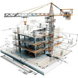 Structural engineers analyzing RCC building design